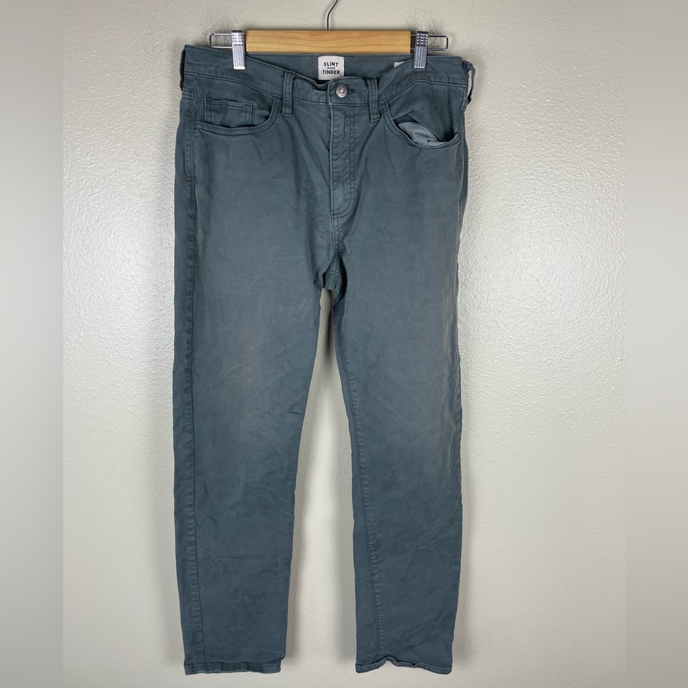 Flint And Tinder Straight Fit Pants charcoal Mens Size 33 X 32
